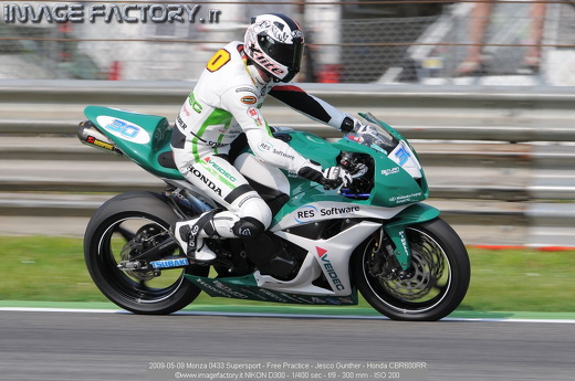 2009-05-09 Monza 0433 Supersport - Free Practice - Jesco Gunther - Honda CBR600RR